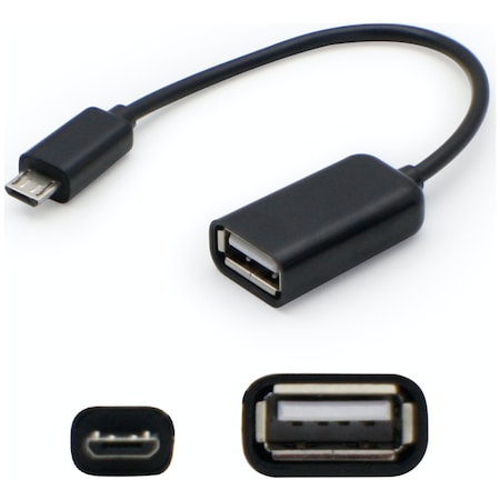 Add-On Addon 5 Pack Of 12.7Cm (5.00In) Micro-Usb Male To Usb 2.0 (A), PK5 USBOTG-5PK